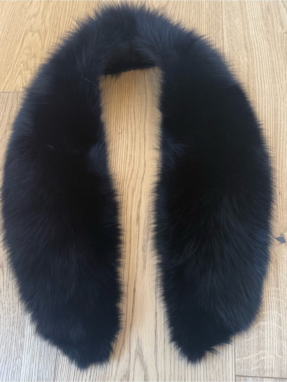 Authentic Black Fur Collar Scarf - Unbranded